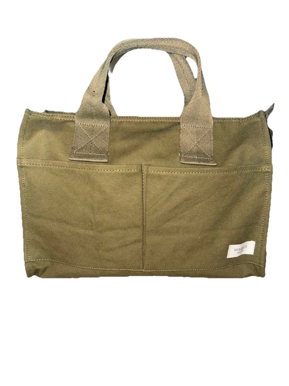 Margot New York Olive Canvas Blair Tote Bag Crossbody Strap Utility Style